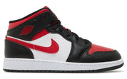 Jordan 1 Mid Black Fire Red (GS)