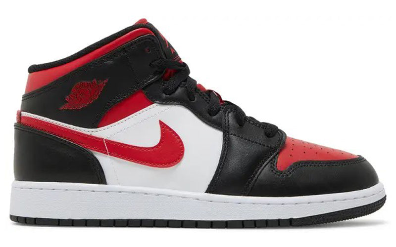 Jordan 1 Mid Black Fire Red (GS)