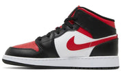 Jordan 1 Mid Black Fire Red (GS)