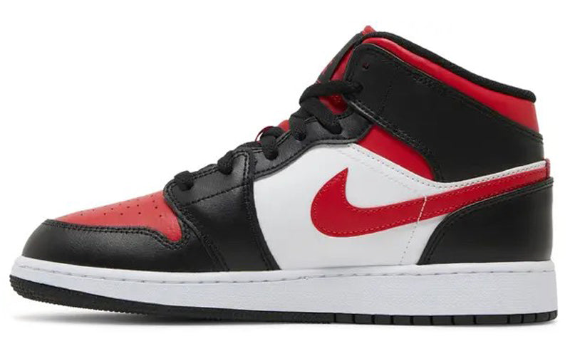 Jordan 1 Mid Black Fire Red (GS)
