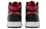 Jordan 1 Mid Black Fire Red (GS)