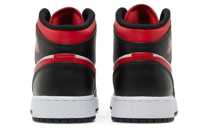 Jordan 1 Mid Black Fire Red (GS)