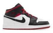 Jordan 1 Mid Gym Red Black Toe (GS)