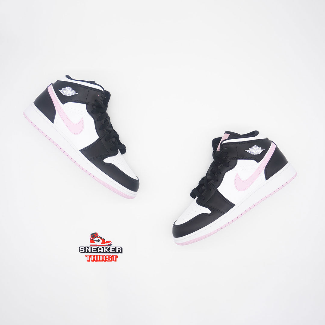 Jordan 1 Mid White Black Light Arctic Pink (GS)