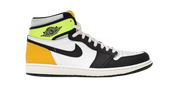 Jordan 1 Retro High White Black Volt University Gold