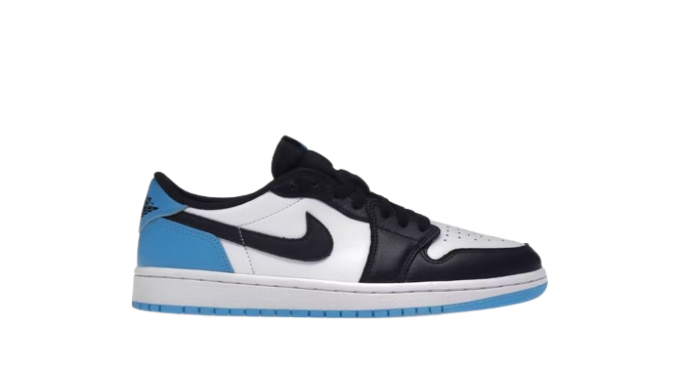 Jordan 1 Low Black Dark Powder Blue (Women's)