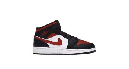 Air Jordan 1 Mid Black Fire Red (GS)