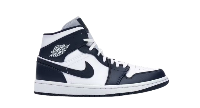 Jordan 1 Mid White Metallic Gold Obsidian