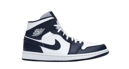 Jordan 1 Mid White Metallic Gold Obsidian