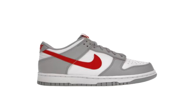 Nike Dunk Low White Wolf Grey University Red (GS)