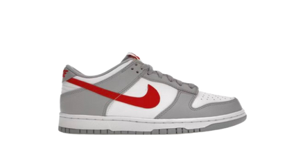 Nike Dunk Low White Wolf Grey University Red (GS)