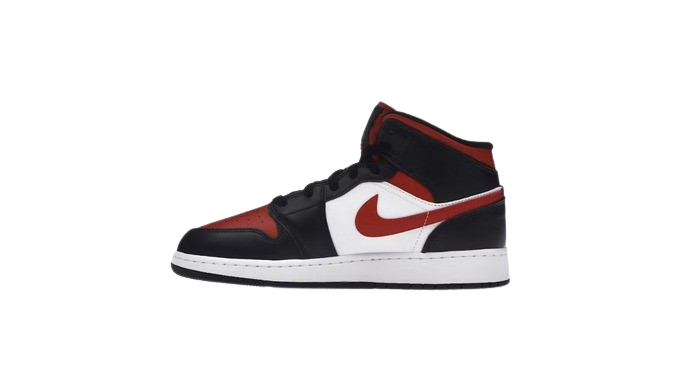 Air Jordan 1 Mid Black Fire Red (GS)