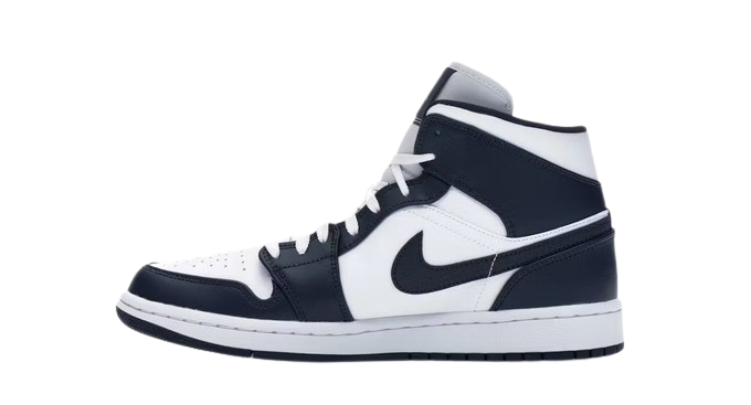 Jordan 1 Mid White Metallic Gold Obsidian