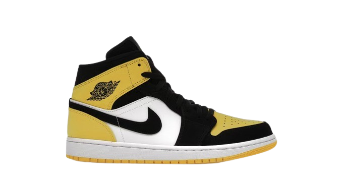 Jordan 1 Mid Yellow Toe Black