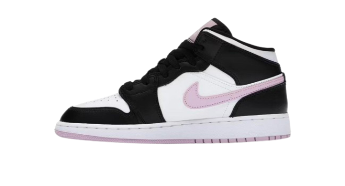 Jordan 1 Mid White Black Light Arctic Pink (GS)