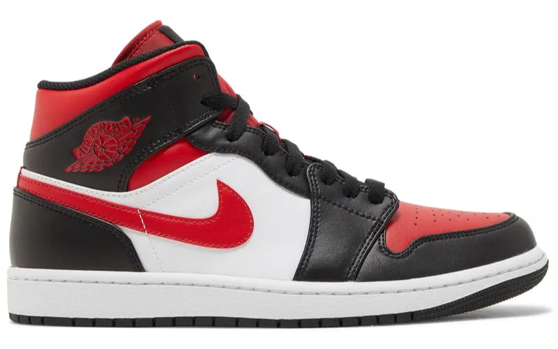 Jordan 1 Mid White Black Red