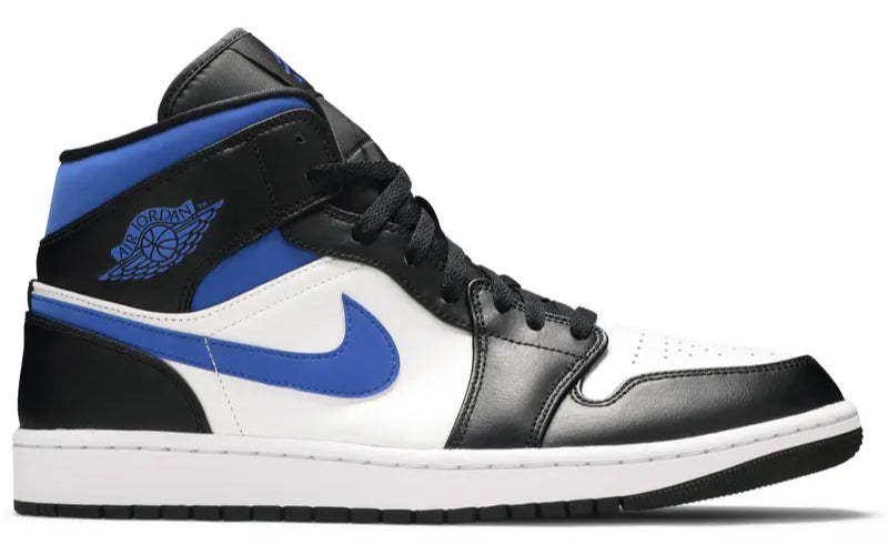 Jordan 1 Mid White Black Racer Blue