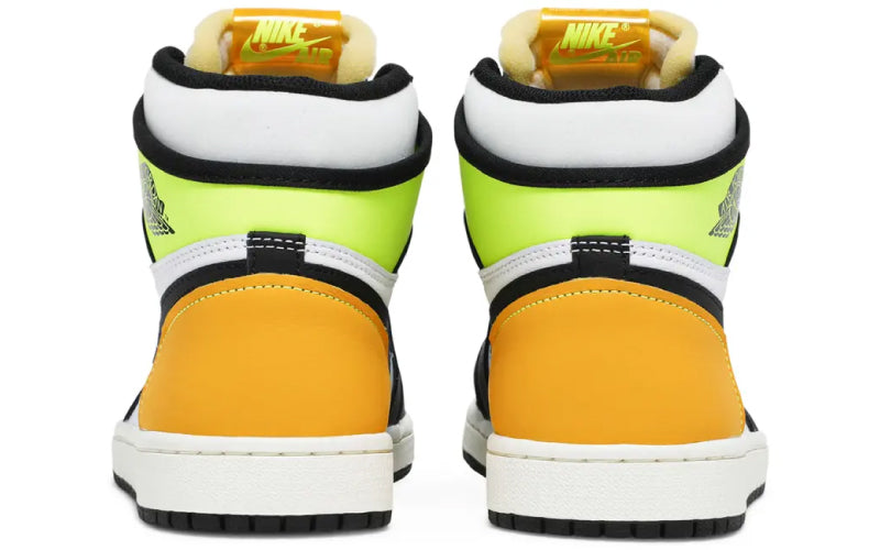 Jordan 1 Retro High White Black Volt University Gold