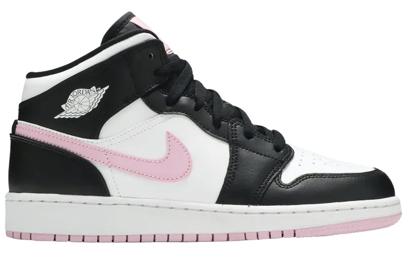 Jordan 1 Mid White Black Light Arctic Pink (GS)