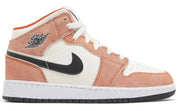 Jordan 1 Mid SE Orange Suede (GS)