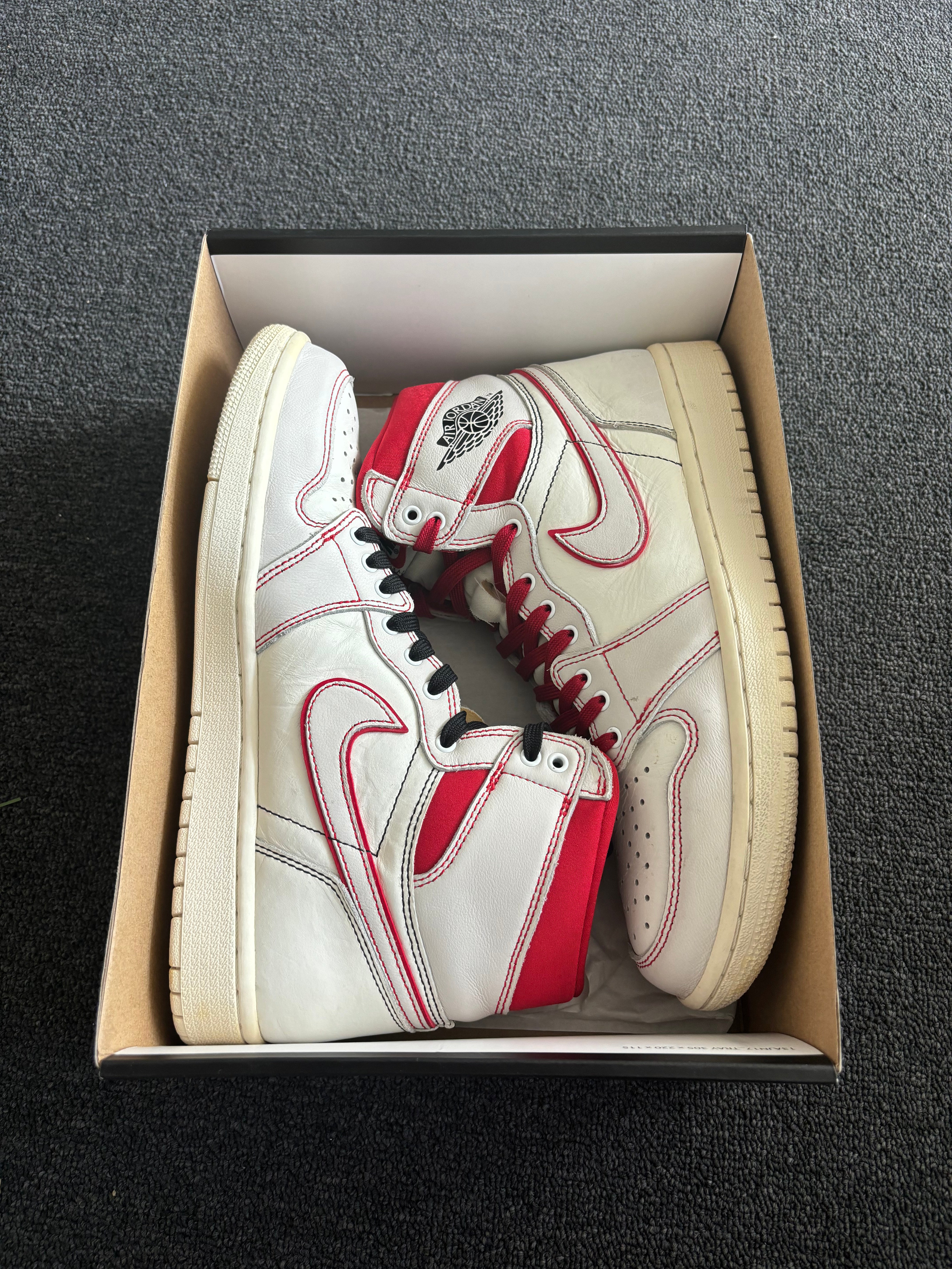 Jordan 1 Retro High Phantom Gym Red (PREOWNED)