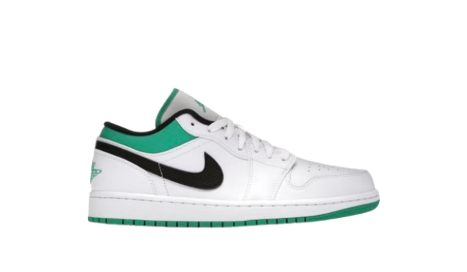 Jordan 1 Low White Lucky Green Black