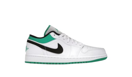 Jordan 1 Low White Lucky Green Black