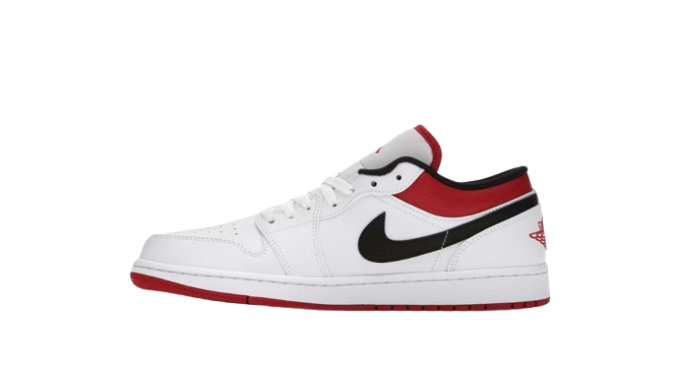 Jordan 1 Low White University Red Black