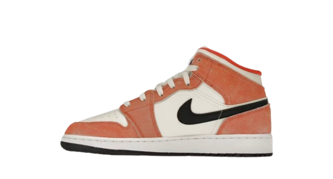 Jordan 1 Mid SE Orange Suede (GS)