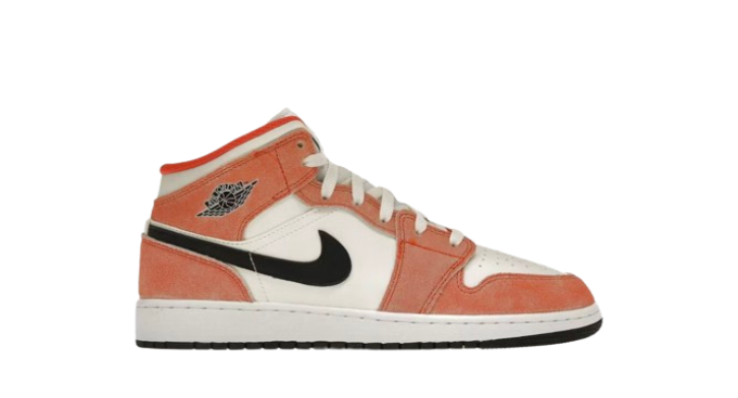 Jordan 1 Mid SE Orange Suede (GS)