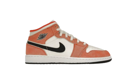 Jordan 1 Mid SE Orange Suede (GS)