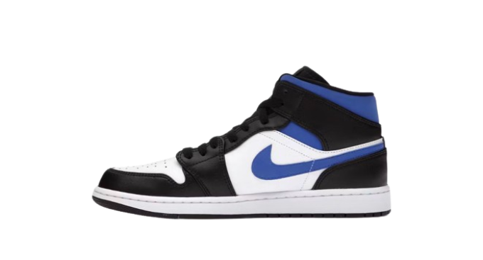 Jordan 1 Mid White Black Racer Blue