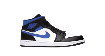 Jordan 1 Mid White Black Racer Blue