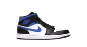 Jordan 1 Mid White Black Racer Blue