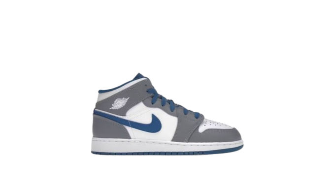 Jordan 1 Mid True Blue Cement (GS)