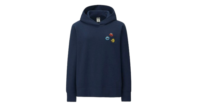 KAWS x Uniqlo x Sesame Street Elmo Cookie Monster Big Bird Heads Hoodie (Womens Sizing)