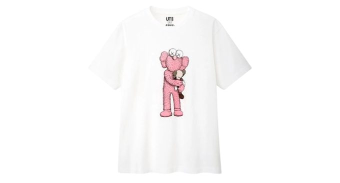 KAWS x Uniqlo Pink BFF Tee